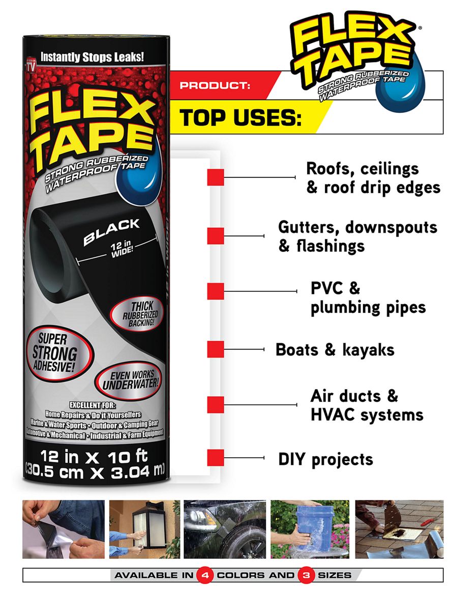 Flex Tape Rubberized Waterproof Tape