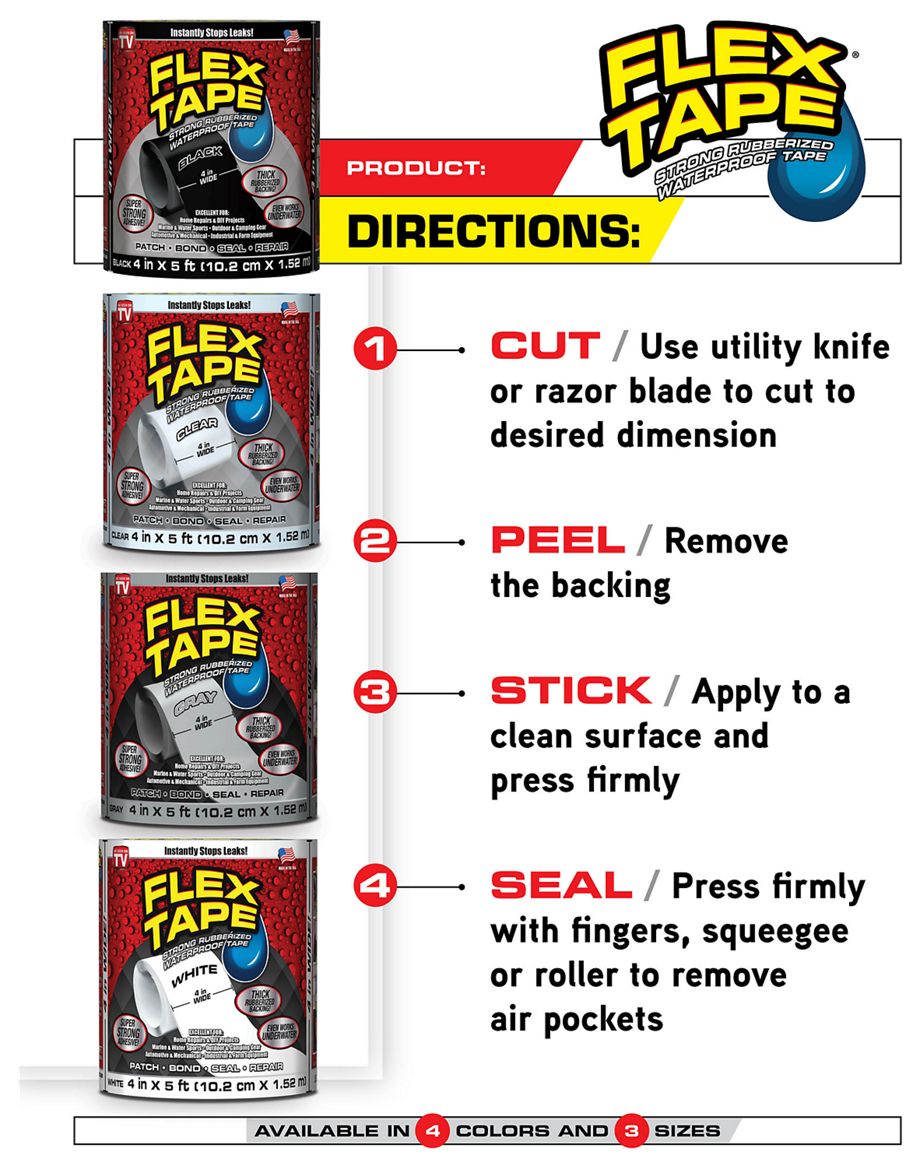 Flex Tape Rubberized Waterproof Tape